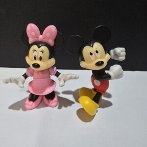 Vintage Disney Mickey/Minnie Mouse Dancing‎ Red Pants 2.25" Collectible Mini